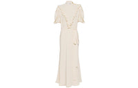 MIU MIU Short Sleeved Dresses Women's Sandy Beige