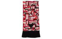PRADA Knit Scarves Men Red