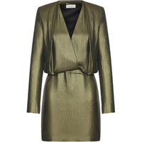 SAINT LAURENT Long Sleeved Dress Women's Green