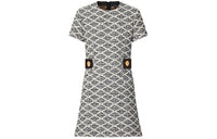 LOUIS VUITTON Malletage Tweed Martingale Dress