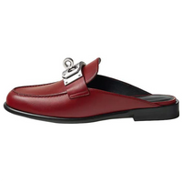 HERMES Wrap-toe Slippers Women's Red
