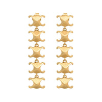 CELINE Nickel-Free Brass Earrings Women's Gold