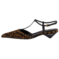 PRADA Cone Heel High Heels 3.5cm Women's Brown