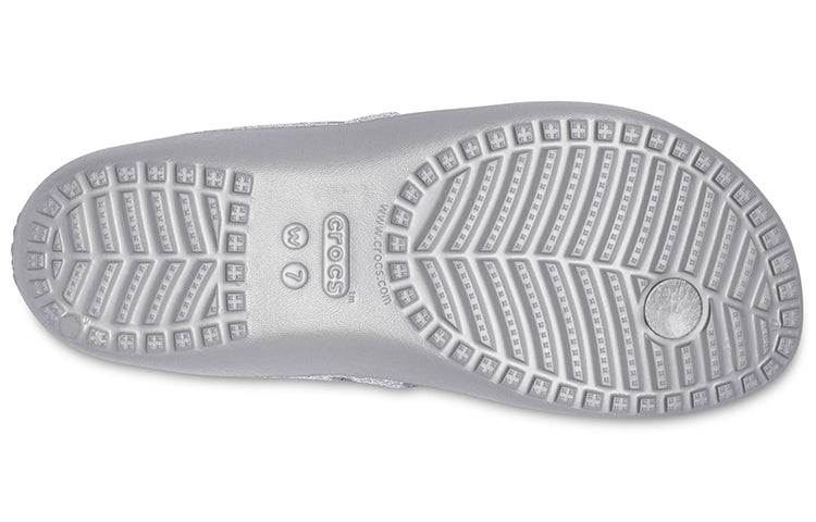 Crocs Kadee II Minimalistic Cozy Sports Slippers Unisex Silver 207314-040