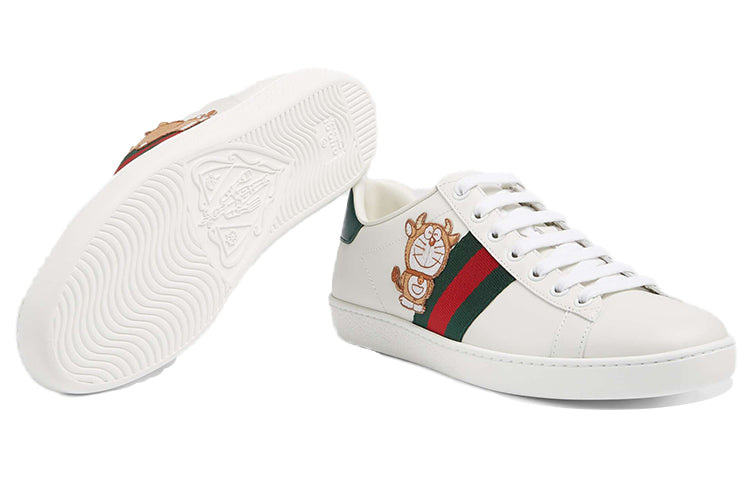 (WMNS) Doraemon x Gucci Ace 'Ivory Devil Patch' 655031-0FIU0-9091