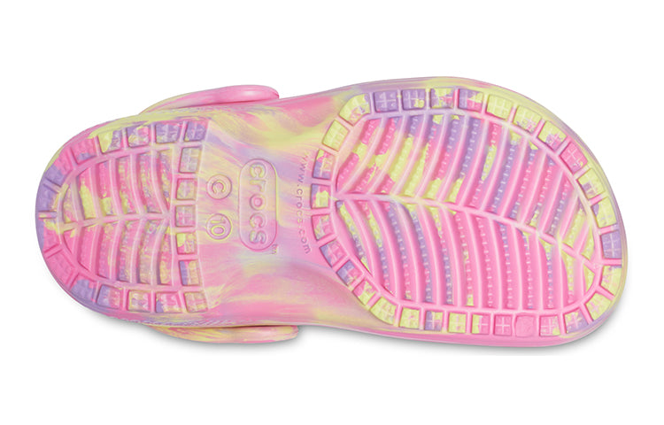 (GS) Crocs Classic Marbled Clogs 'Pink Yellow' 207002-6SO