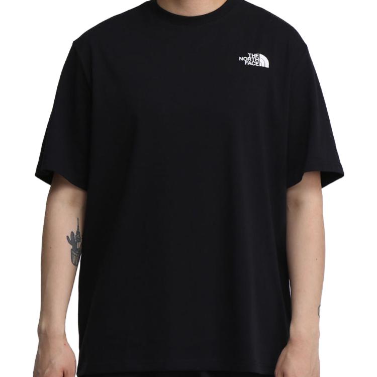 THE NORTH FACE Graffiti Character Small Logo Short Sleeve Couple Style Black NT7UL09A