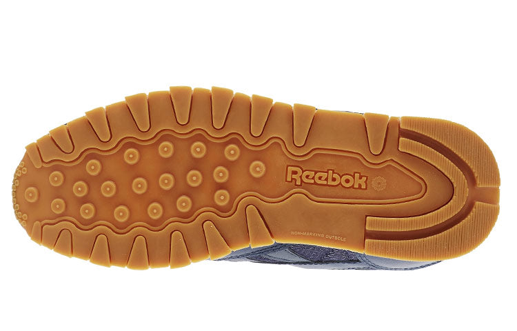 Reebok Classic Leather Dg Non-Slip Wear-Resistant Low Top Shoes/Sneakers Unisex Navy Blue AR2042