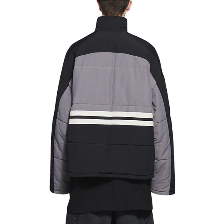 Balenciaga Padded Funnel-Neck Tracksuit Jacket 'Grey Black' 675462-TKO48-1000