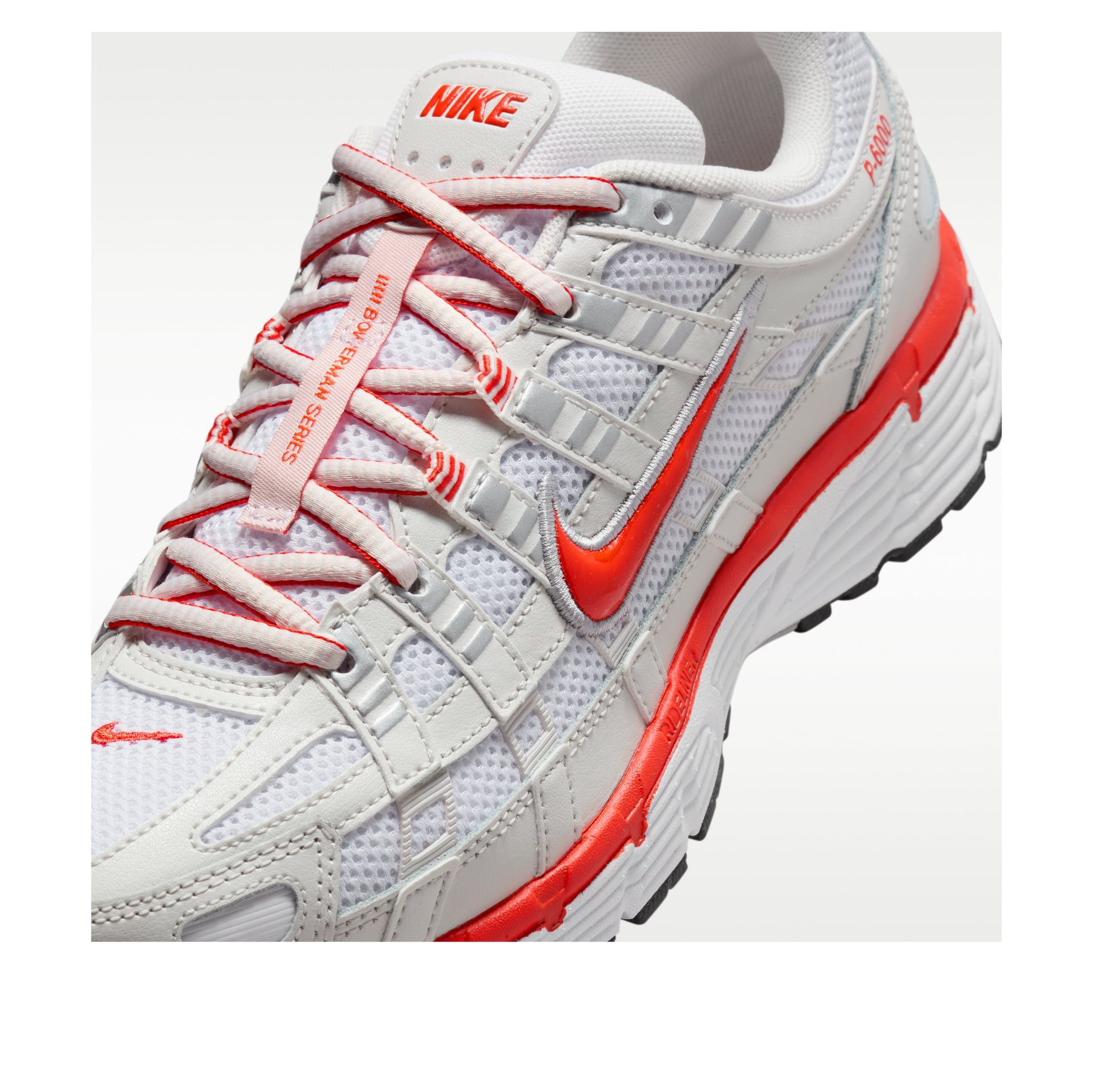 (WMNS) Nike P-6000 'White Platinum Tint Picante Red' BV1021-107