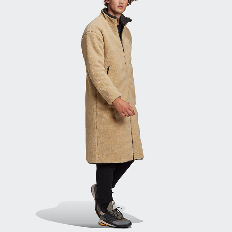 adidas Stay Warm Reversible mid-length Stand Collar Jacket Beige GP5514
