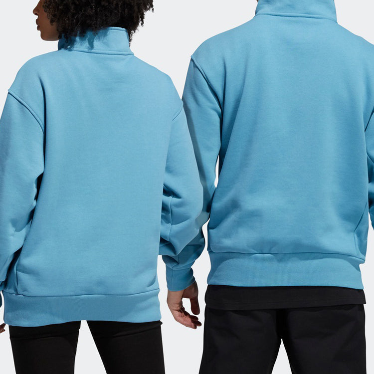 adidas Heavyweight Shmoofoil 1/4 Zip Sweatshirt 'Blue' GL9943