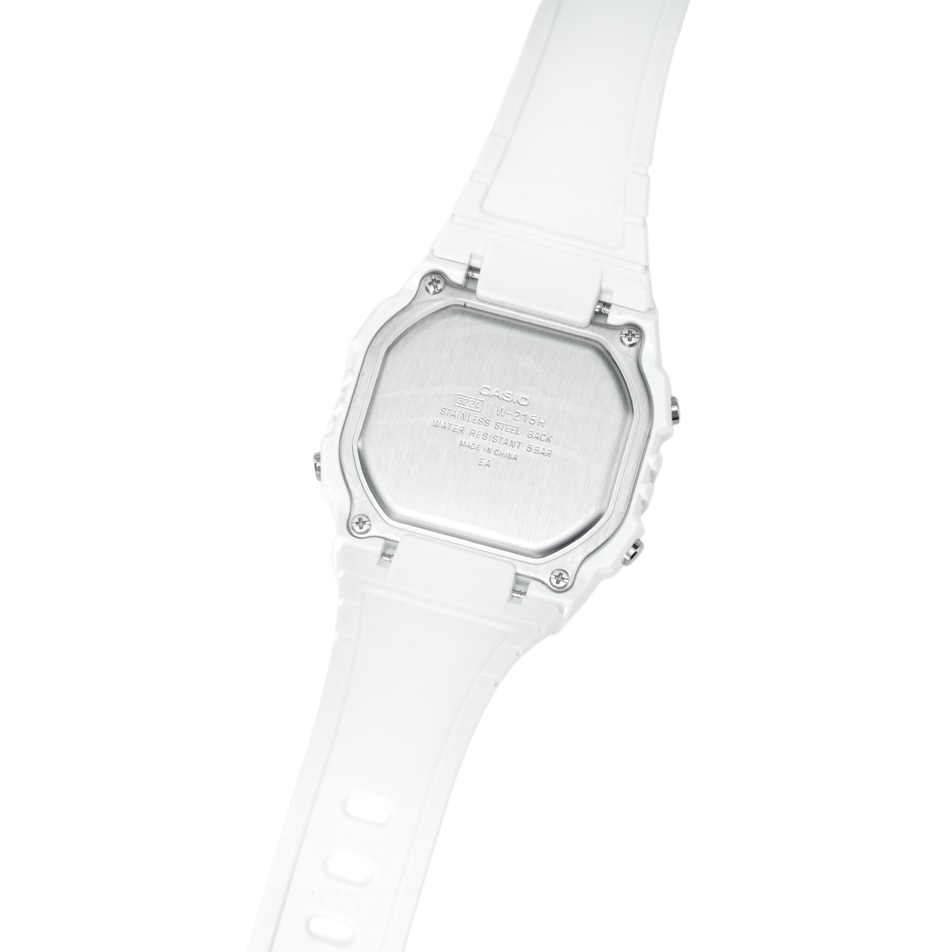 CASIO G Shock Square Sports Quartz /Pink White Digital W-215H-7A2