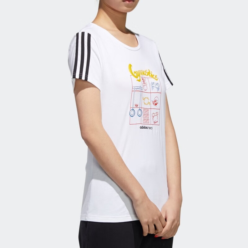 (WMNS) adidas Neo PNDA T-Shirts 'White' GK1568