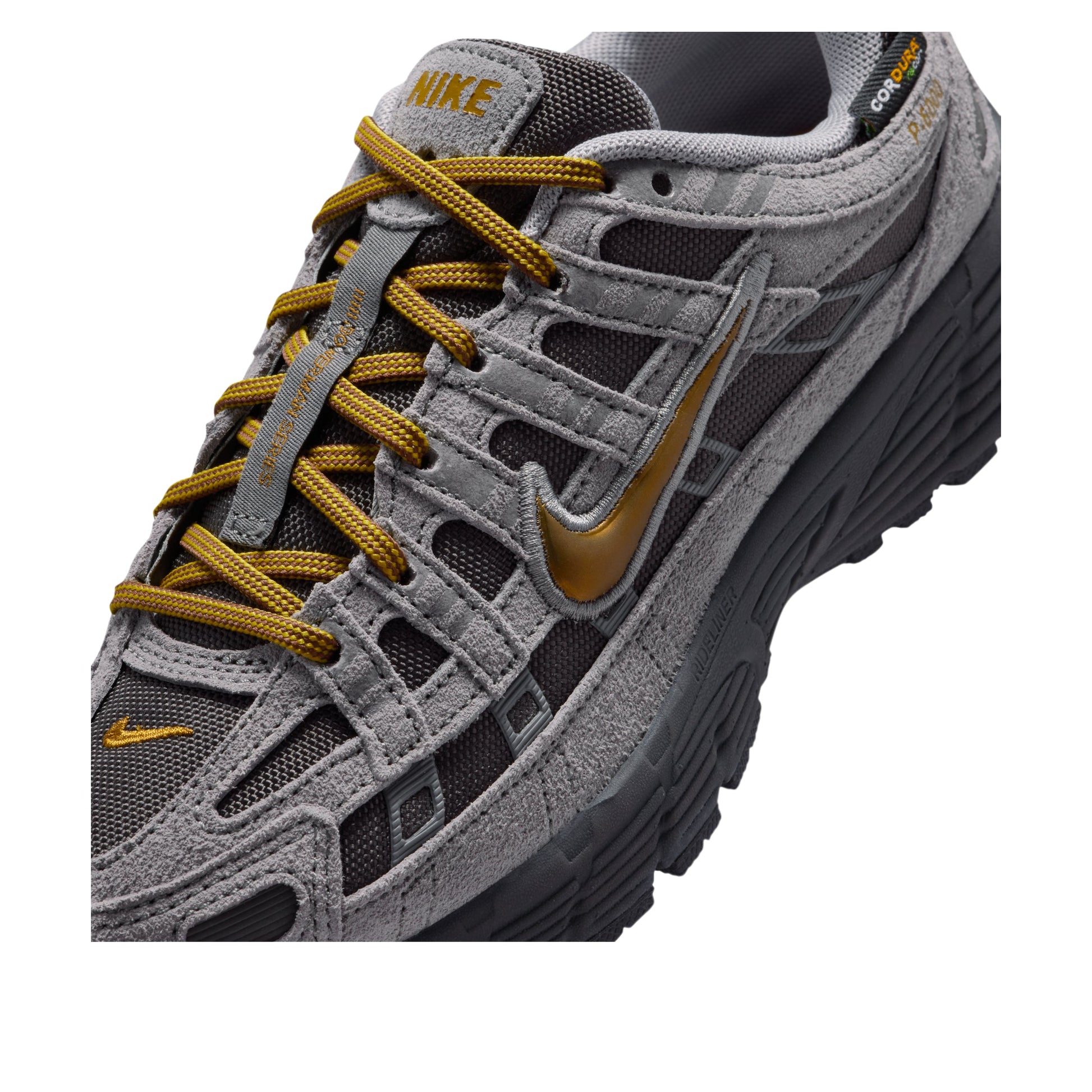 (GS) Nike P-6000 Premium 'Medium Grey Golden Hoops' IO4668-200