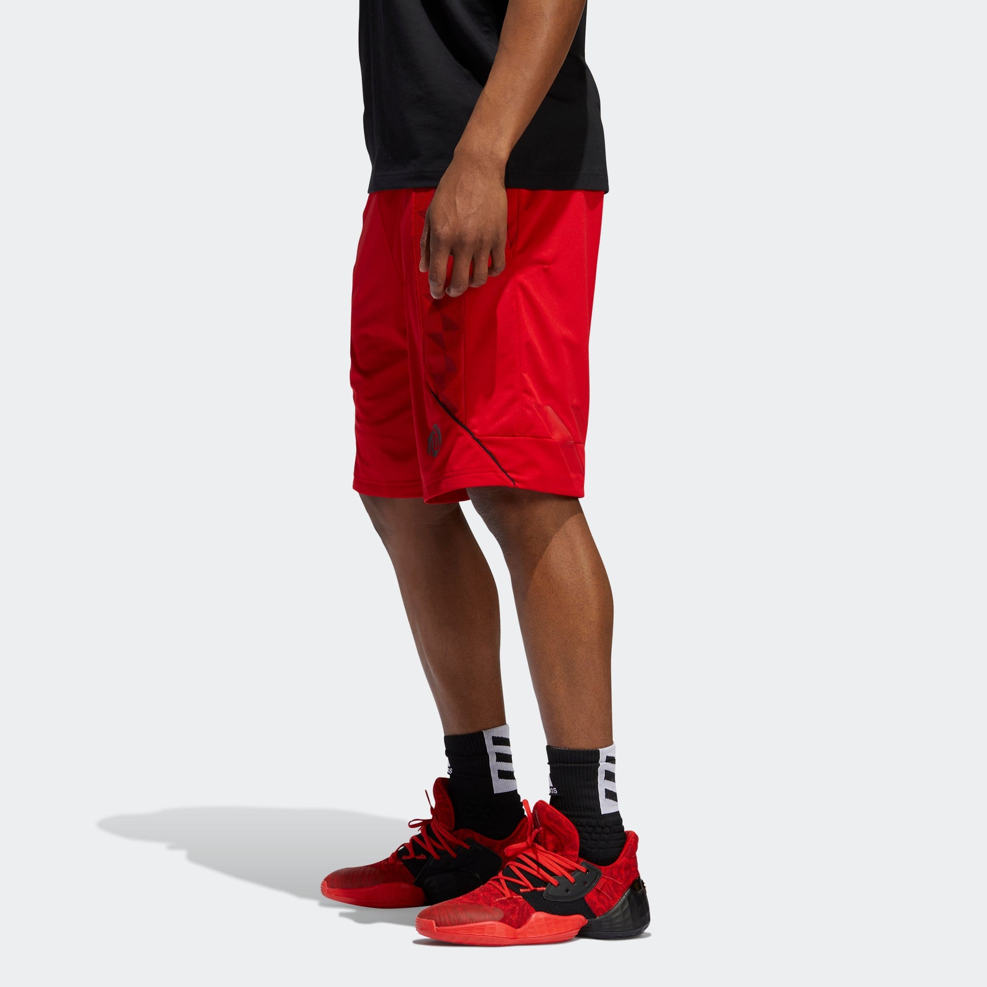 adidas Ros C365 Short Casual Sports Breathable Basketball Shorts Red EJ7433
