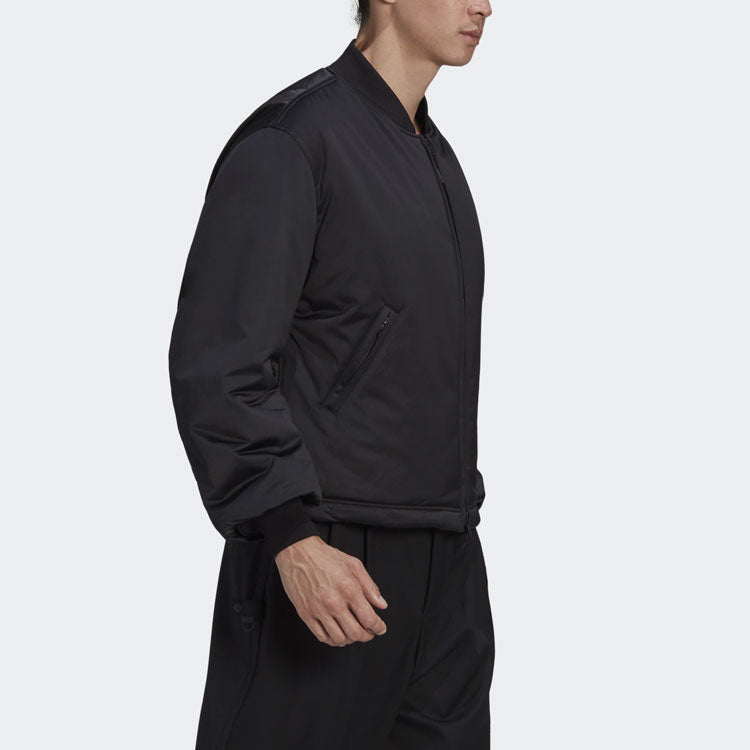 Men's Y-3 Black Back Logo Printing Long Sleeves Jacket Black GK4481
