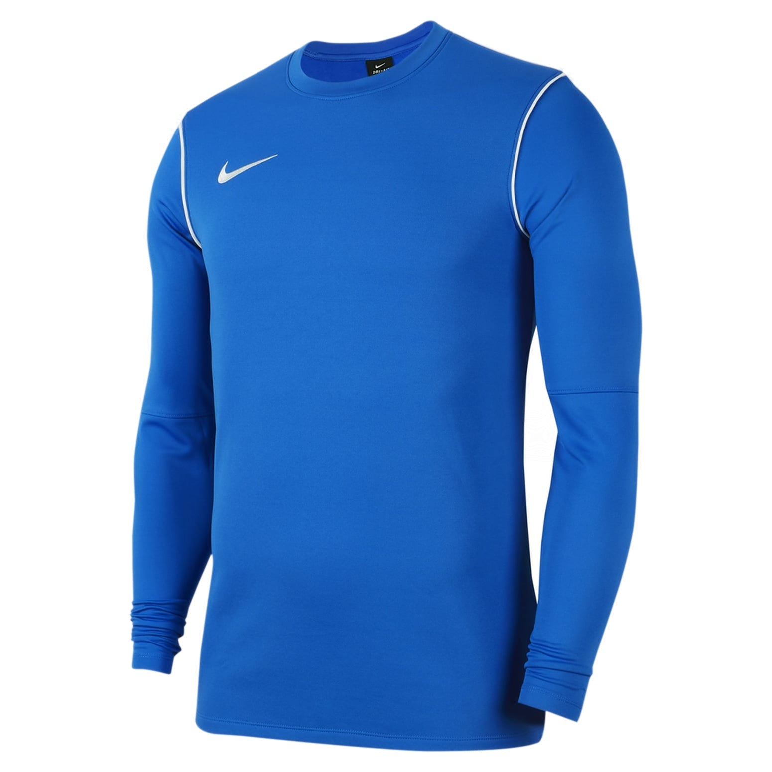 Men's Nike Solid Color Logo Printing Round Neck Pullover Long Sleeves Us Edition Blue T-Shirt BV6875-463