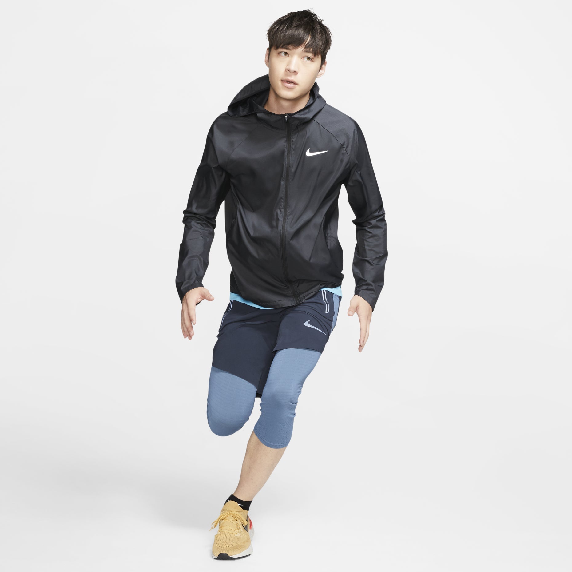 Nike Running Quick Dry Sports Hooded Jacket Black BV4871-010