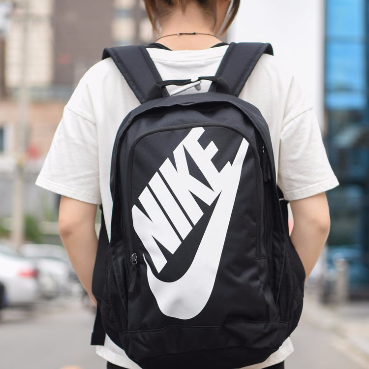 Nike Large Logo Printing schoolbag Backpack Black CK0953-010
