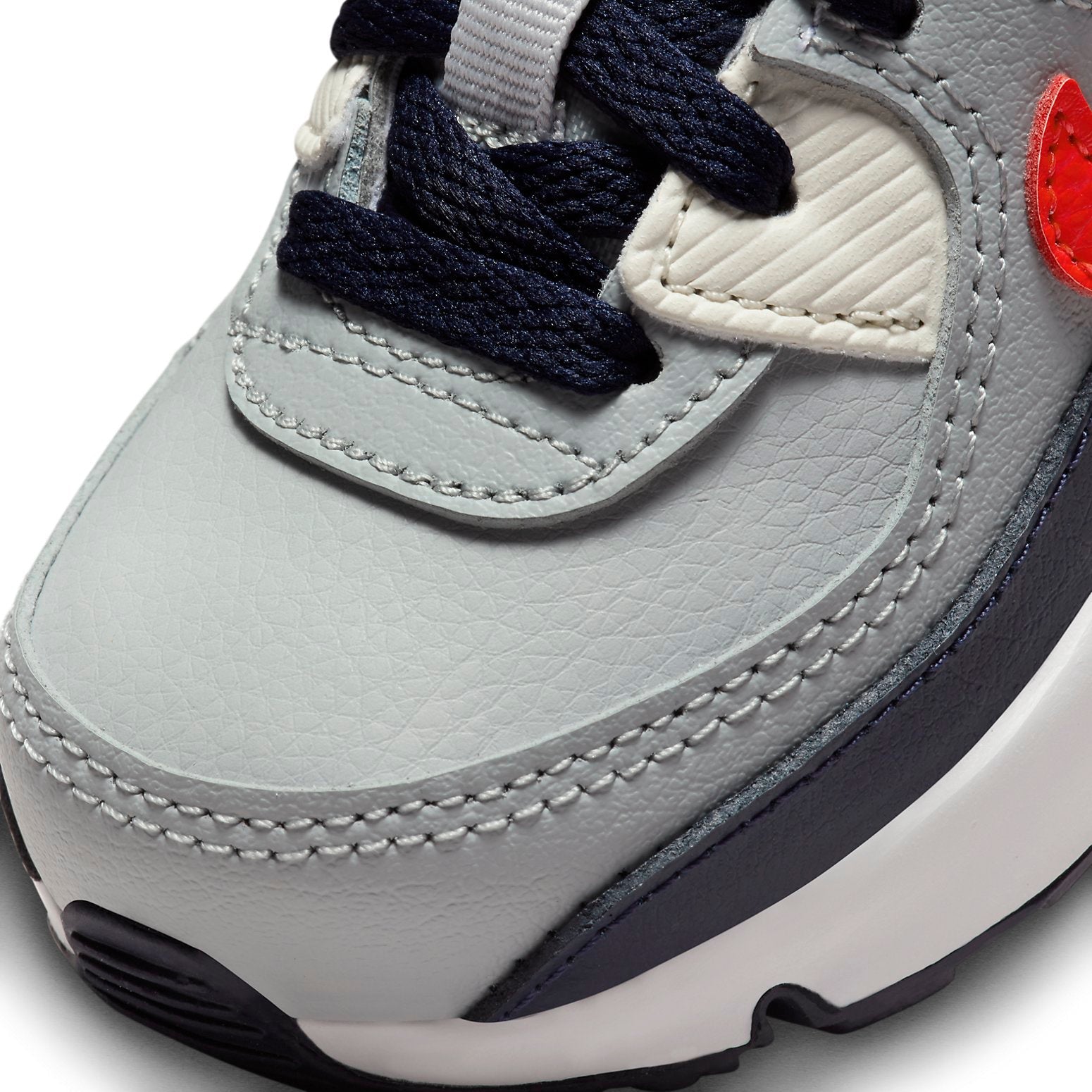 (TD) Nike Air Max 90 LTR 'Light Smoke Grey Bright Crimson' CD6868-021