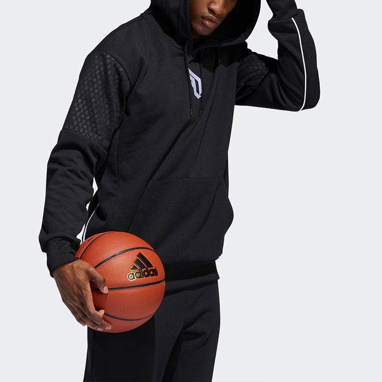 adidas Basketball Casual Sports Fleece Lined Pullover Black EC6241