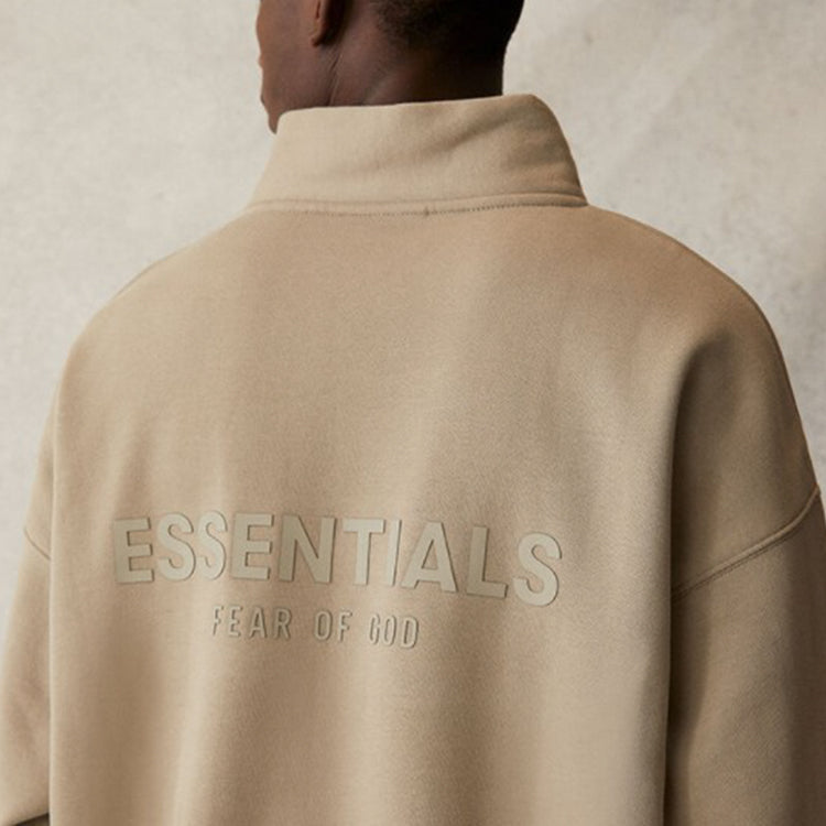 Fear of God Essentials SS21 Mockneck Half Zip 'Moss' FOG-SS21-581