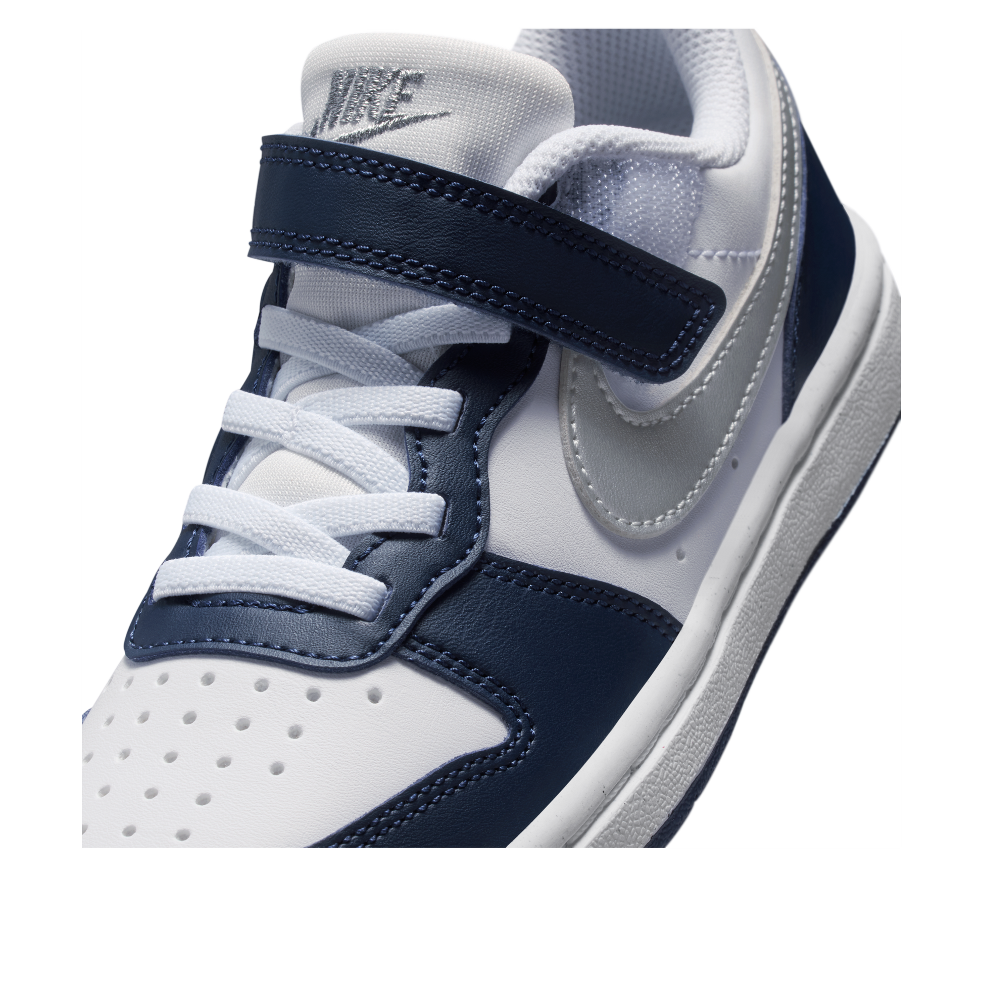(PS) Nike Court Borough Low Recraft 'White Silver Navy'  DV5457-135