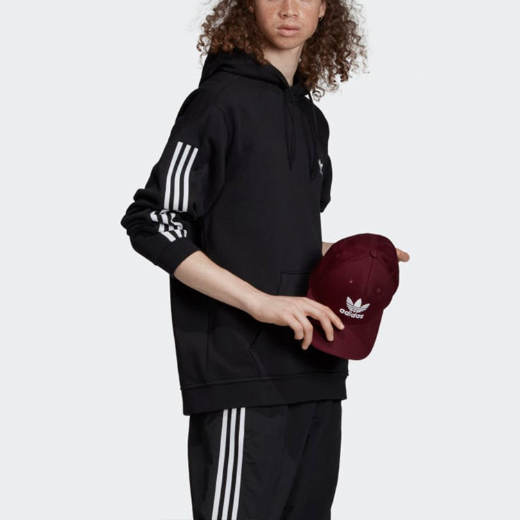 adidas originals Lock Up Fleece Lined Casual Sports Pullover Black ED6124