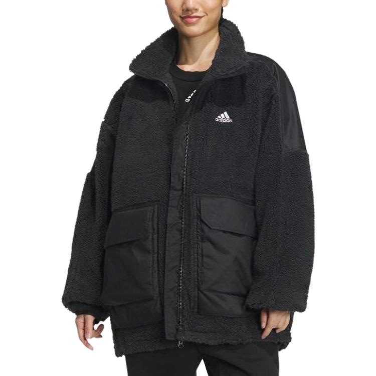 adidas Warding Oversized Boa Full-Zip Jacket (Gender Neutral) 'Black' IK7341