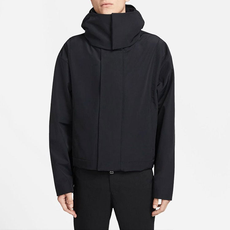 Men's Nike x MMW Crossover Solid Color Short Hooded Jacket Autumn Black DD9430-010