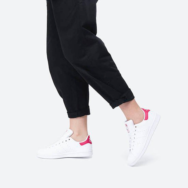 (GS) adidas originals Stan Smith J 'White Rose Red' FX7522