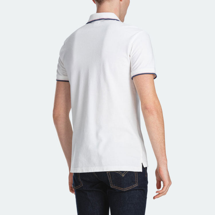 Men's Levis Loose Casual Pure Cotton Short Sleeve White Polo Shirt 85633-0000