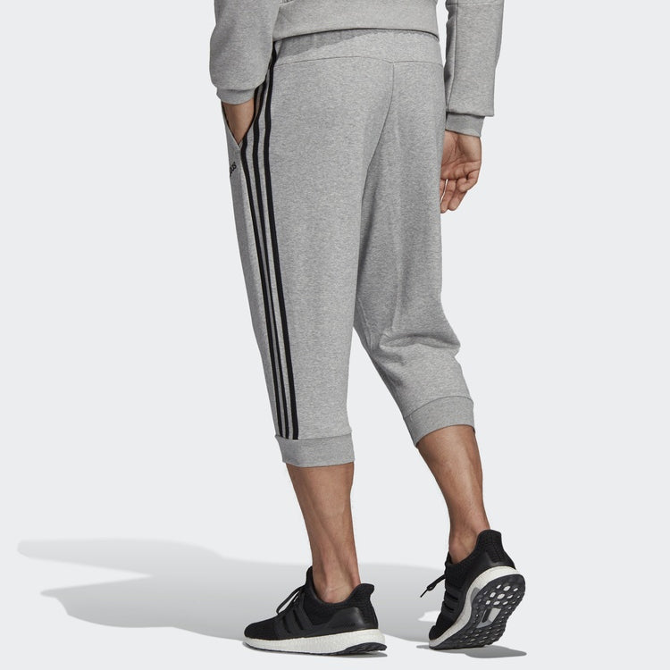adidas Stripe Logo Printing Drawstring Sports Pants Gray DU7826
