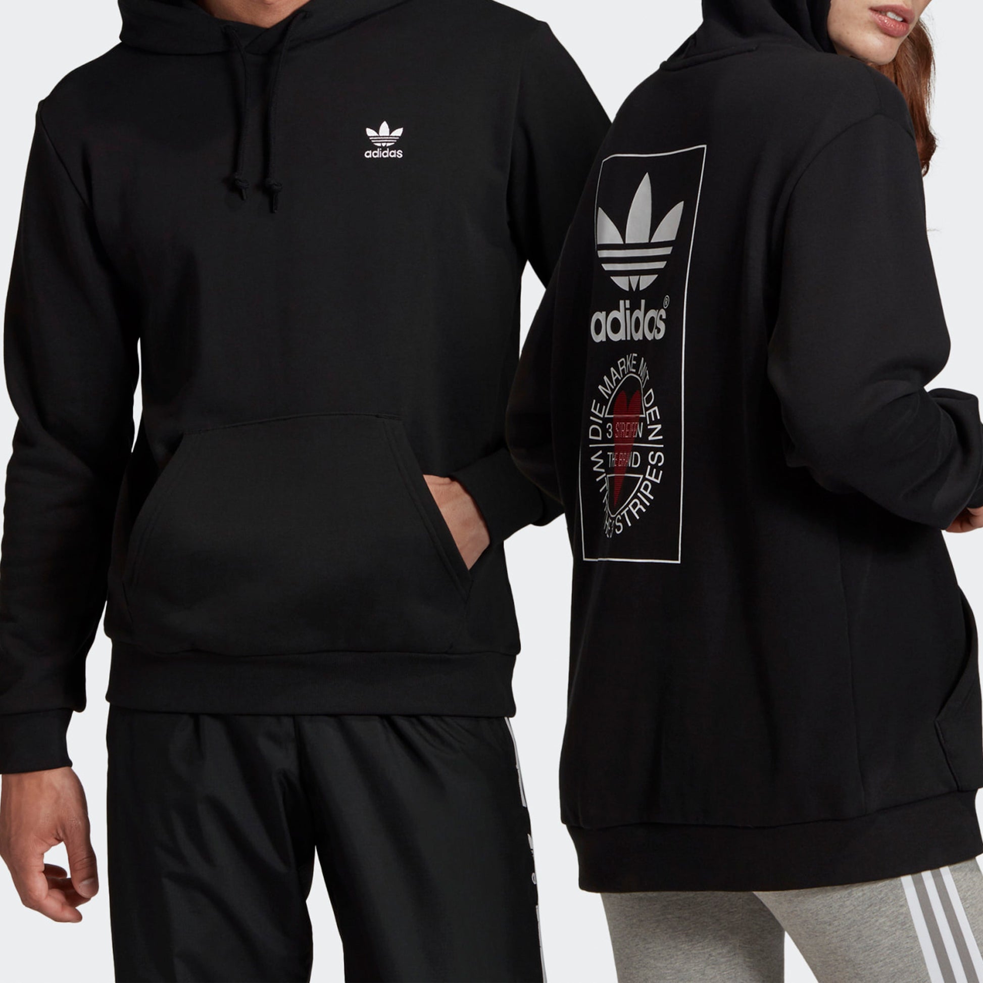 adidas originals Valentine's Day Series Back Printing Logo Black GK7164