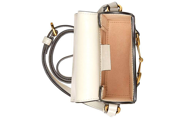 Gucci Horsebit 1955 Logo Canvas Phone Bag Box Shoulder Messenger Bag 'Mini Ebony White' 625615-92TCG-9761