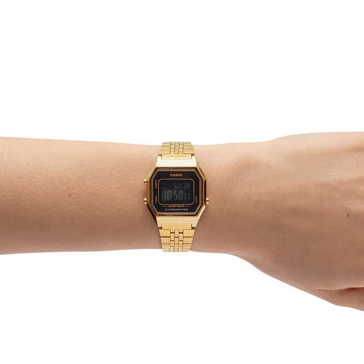 CASIO Waterproof Quartz Unisex Mens Gold Digital LA680WGA-1B