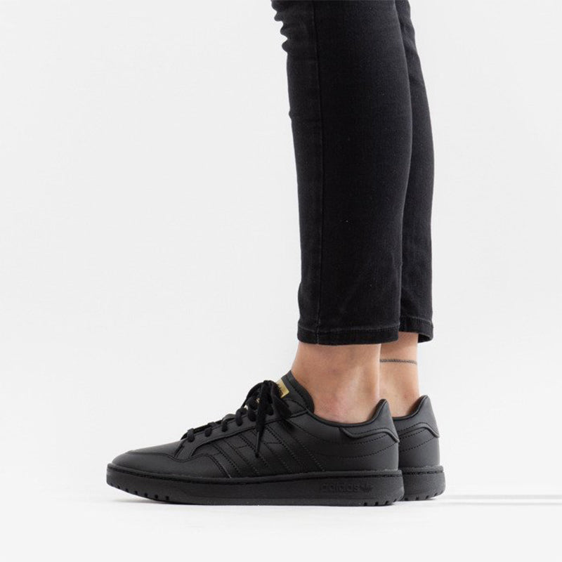 (GS) adidas originals Team Court J 'Black' EF6808