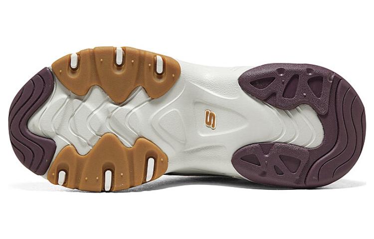 (WMNS) Skechers D'Lites Sneaker 'Beige Purple White' 168014-TPOL
