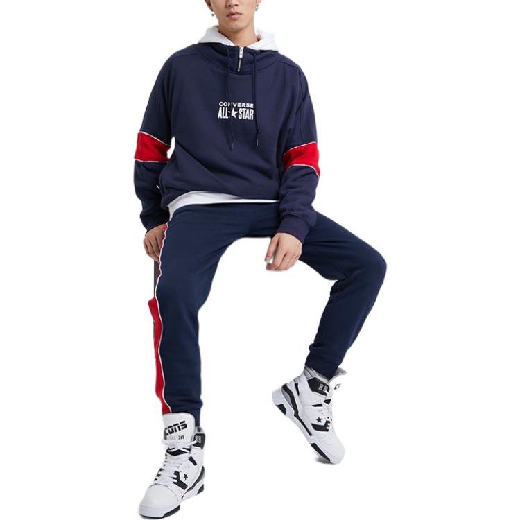 Converse All Star Funnel Neck Quarter Zip Crew Sweatshirt Asia Sizing 'Navy' 10018299-A01