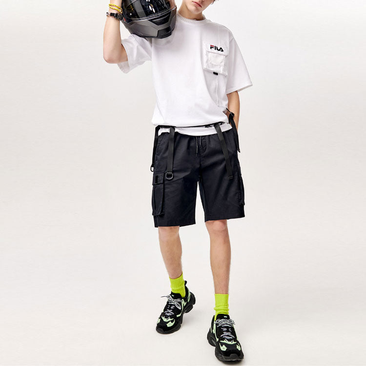 FILA FUSION Round Neck Pullover Short Sleeve White T11M123106F-WT