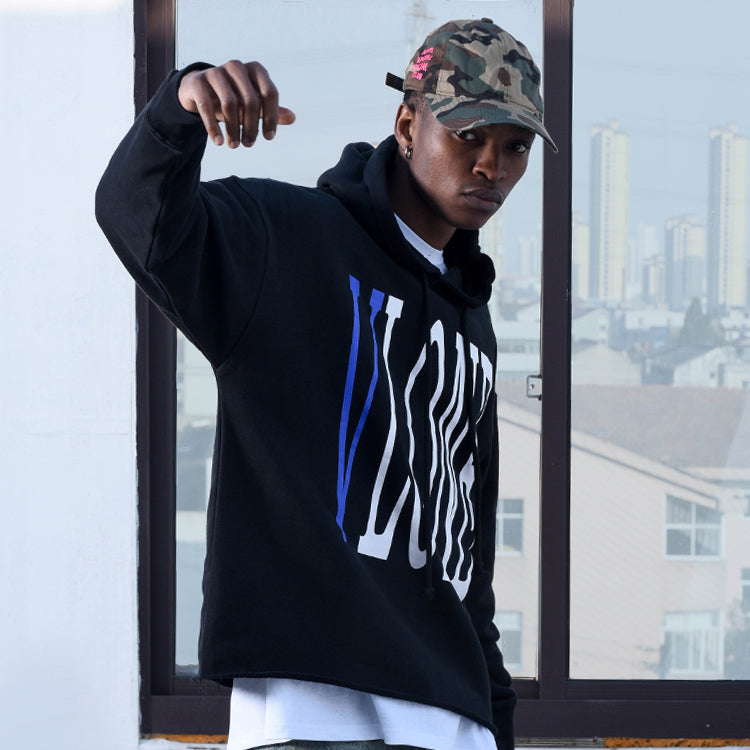 VLONE Staple Classic Printing Back Large Logo Couple Style Black Blue 6941240931966