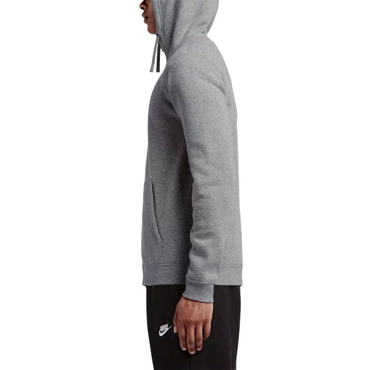 Nike Logo Embroidered Fleece Lined Hooded Jacket Gray 804389-063