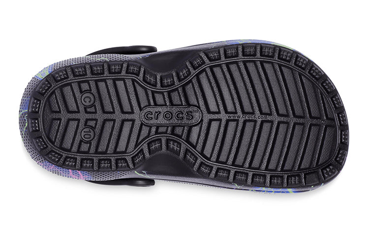 (GS) Crocs Classic Fuzz-Lined Clog 'Black Lightning' 207322-0C4