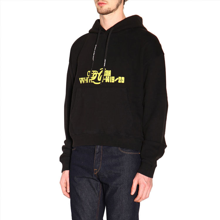 Men's Off-White Back Printing Long Sleeves Black OMBB03-7E19E3-0008