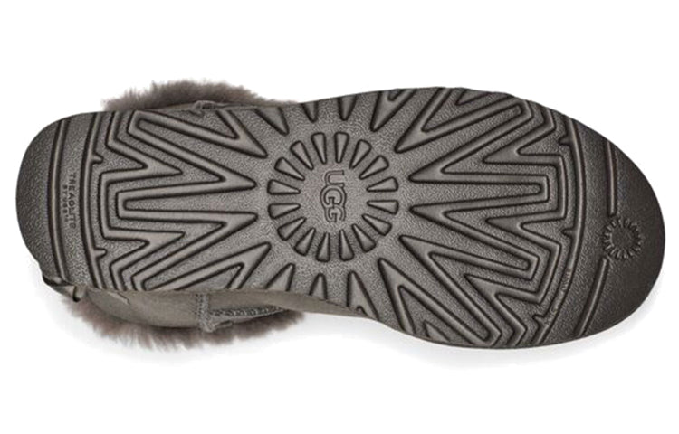 (WMNS) UGG Mini Bailey Bow Glimmer Charcoal 1125795-CHRC