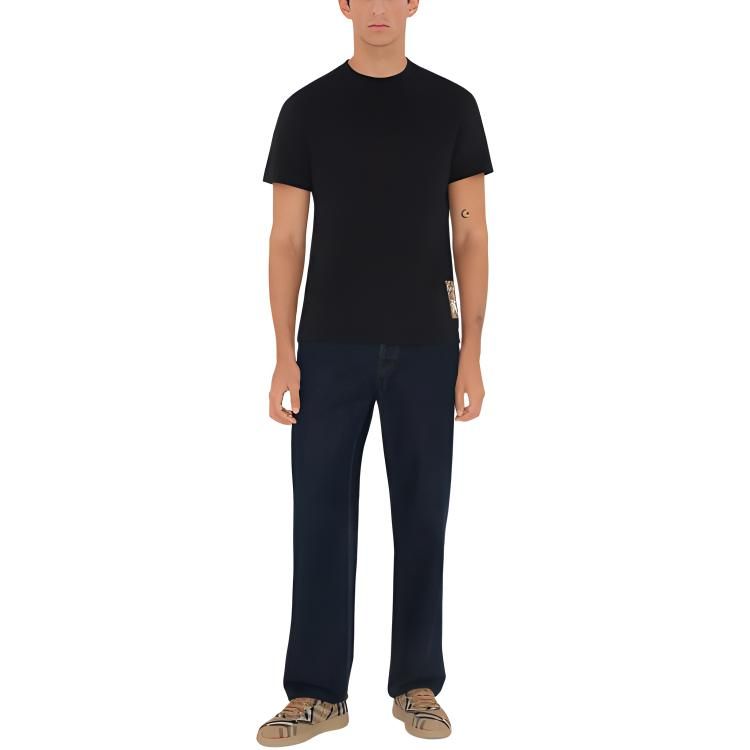 Burberry 26 Check Label Cotton T-shirt 'Black' 81048891