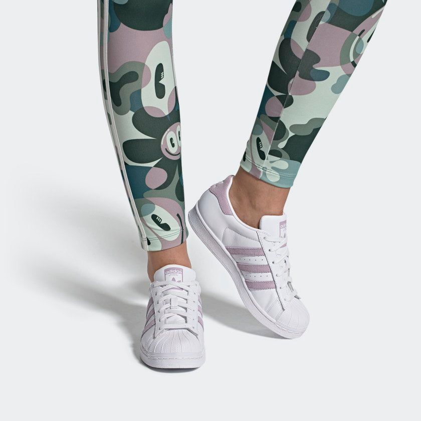 (WMNS) adidas originals Superstar 'White/Purple' EE7400