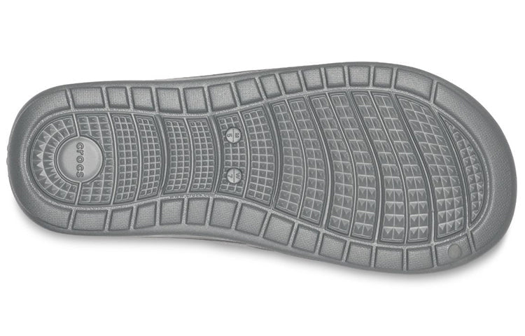 Crocs Reviva Cozy Non-Slip Flat Sports Slippers Unisex Gray 205546-0DV