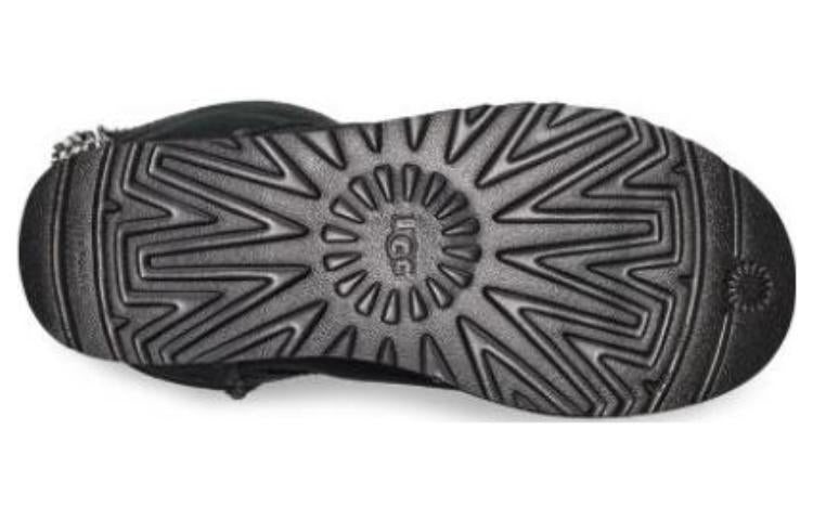 (WMNS) UGG Checkered Bow Snow Boots 'Black' 1138131-BLK